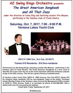 Performance: Sat, Oct. 7th, 2017 at Ventana Lakes Yacht Club